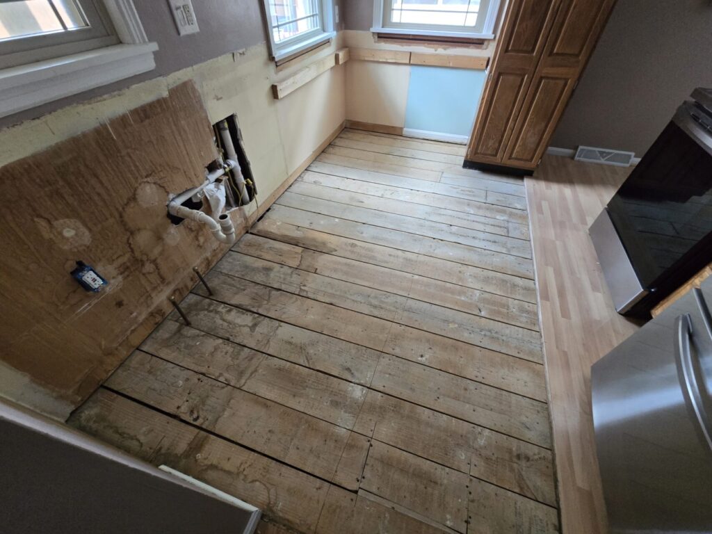 Kitchen Floor Water Leak 2 Louisville KY