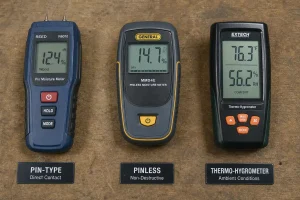 Pin pinless and thermo-hygrometer moisture meter types in Louisville KY
