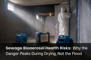 Sewage Bioaerosol Health Risks: Why the Danger Peaks During Drying, Not the Flood